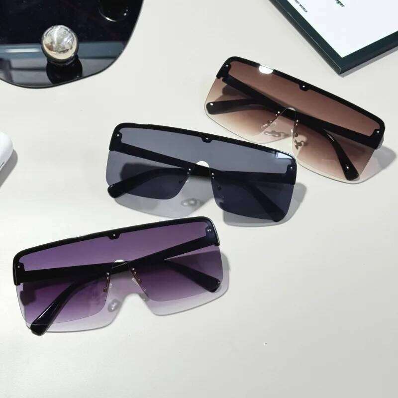 New Big Square Frame Sunglasses UV400 Summer Fashion Vintage Ladies Glasses Outdoor Travel Beach Sun Shade Eyewear Y260207