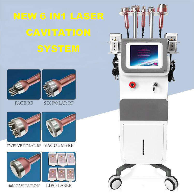 Newtest 6 In 1 Lipo Laser Weight Loss Vacuum Fat Body Slimming Radio Frequency Ultrasonic 40K Body Cavitation Machine