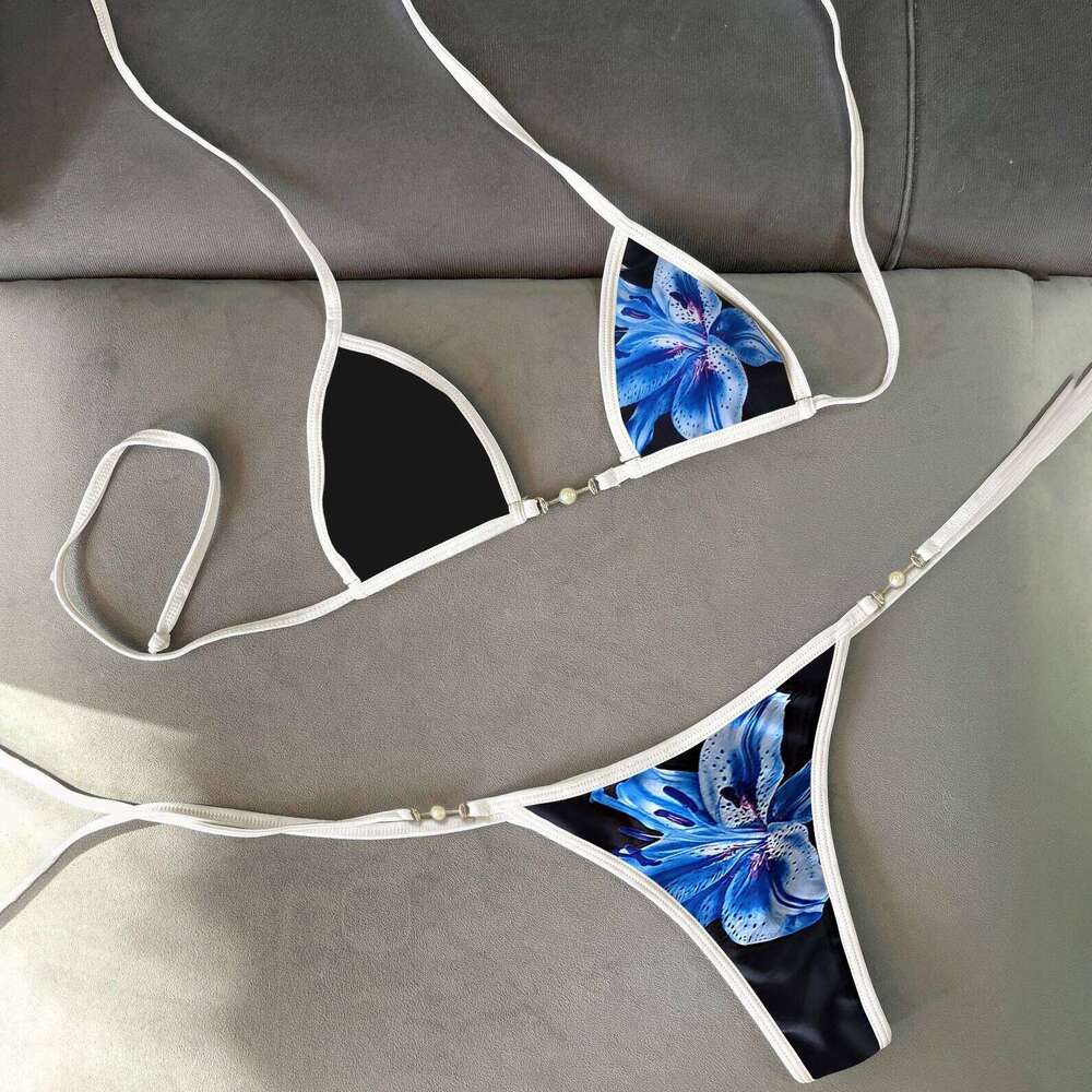 Micro Bikinis 2026 Sexy Swimsuit Women Push Up Swimwear Female Bandeau Biquini Floral Bathingsuit Brazilian Swim Suit Beachwear C260207