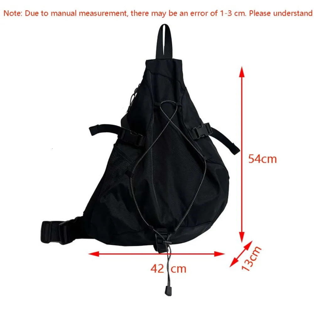 Large Capacity Travel Crossbody Bags for Men High Quality Nylon Storage Chest Pack Hip Hop Trendy Shoulder Bag Male 260130