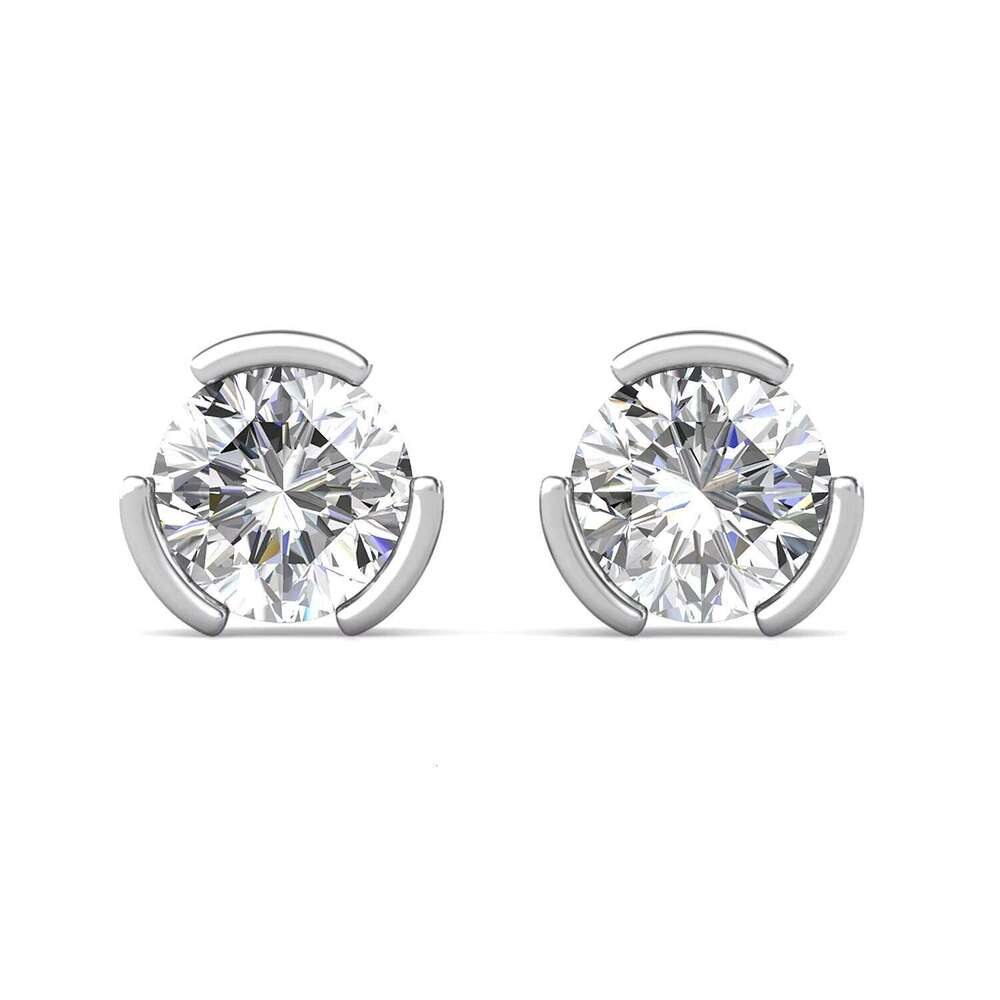Innovative Formulated 1Ct Moissanite Diamond Gemstone Jewelry S925 Handmade Round Stud Earrings Destiny Jewellery
