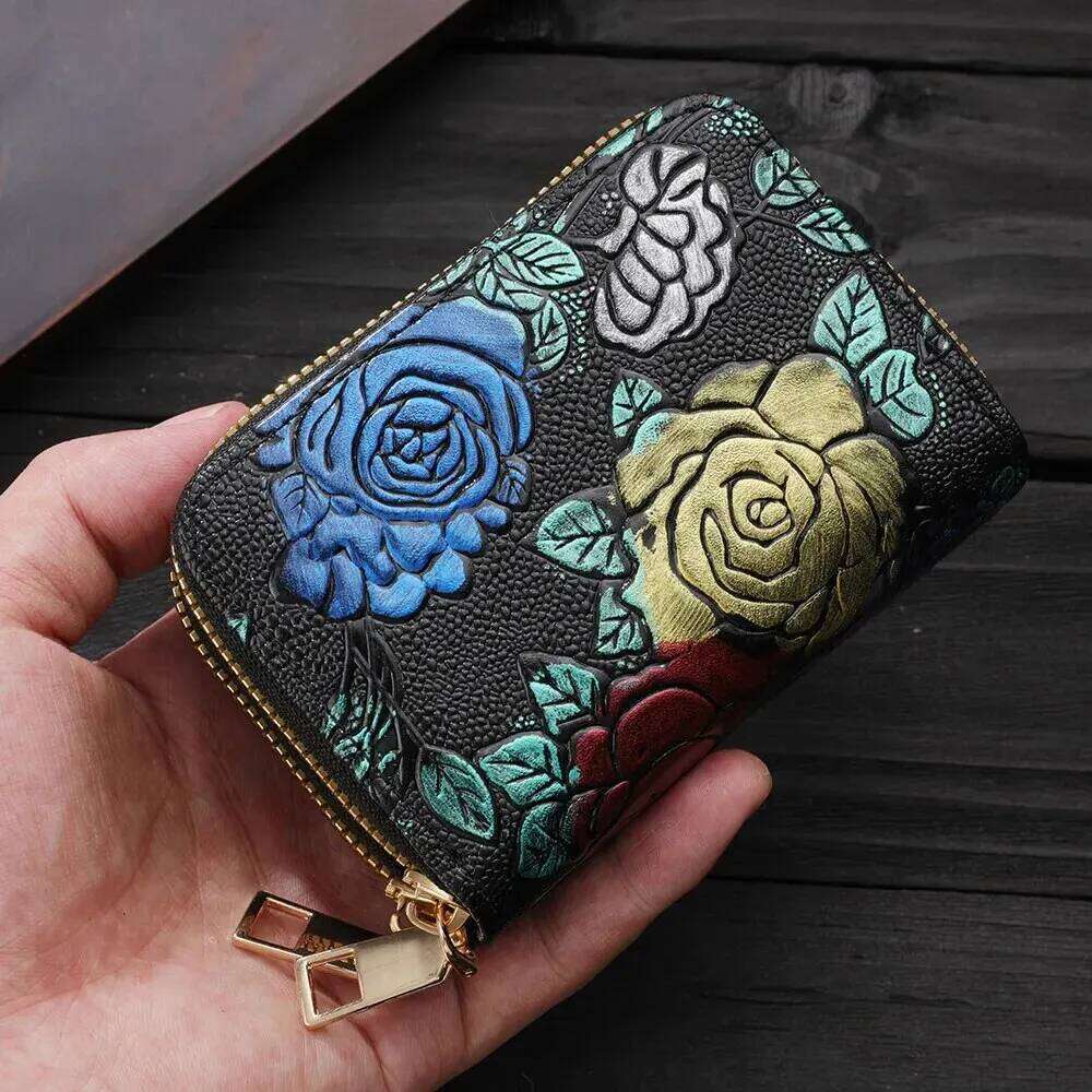 Girls High Quality Fashion Multi-Function Credit Card Holder With Wallet Rfid Double Zipper Coin Purse For Women Y260206