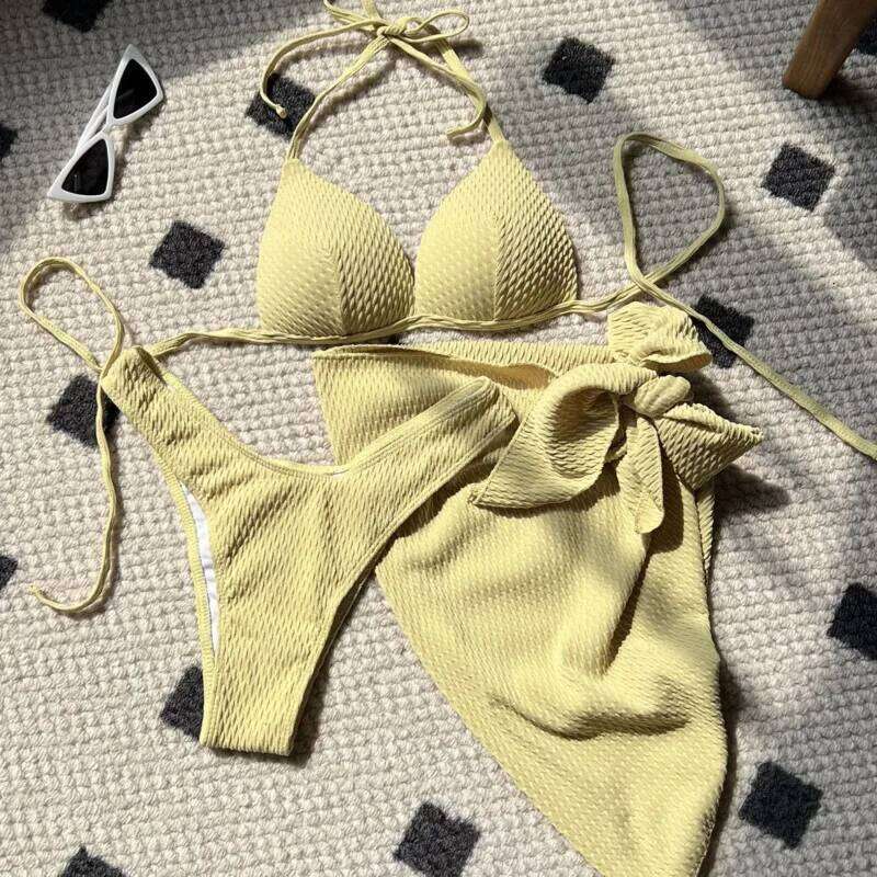 2025 Sexy Bikinis Female Swimsuits Women's Three-Piece Swimwear Beach Swim Wear Bathing Suits Brazilian Bikini Set Pool Bather C260207