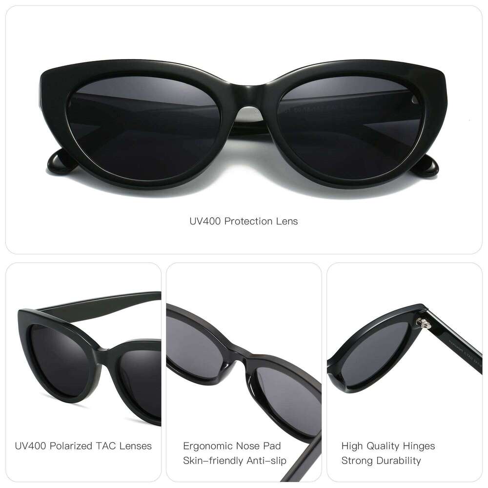 ZENOTTIC Retro Cat Eye Polarized Sunglasses Handmade Acetate UV400 Protection Sun Glasses Shade for Women Y260207