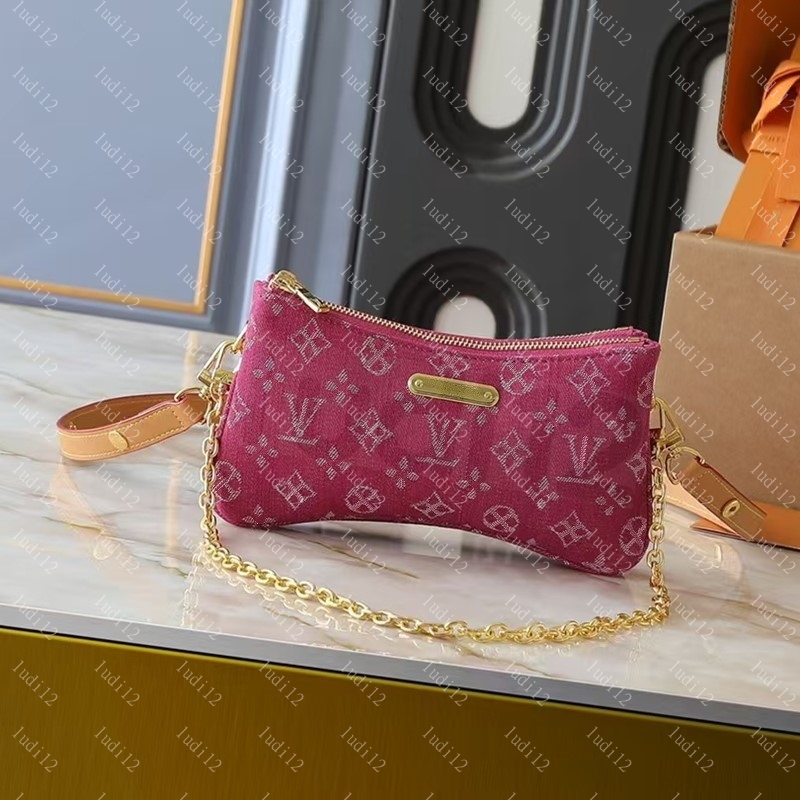 10a Top quality cream powder pochette liv bag Womens crossbody shoulder bag designer handbag mirror quality Luxury bag leather chain bag underarm Bags tote wallet