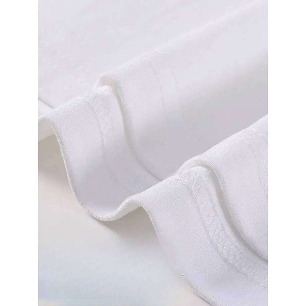 Men's Casual Short-sleeved T-shirt with 100% Cotton Fashion print Tees oversize C260207