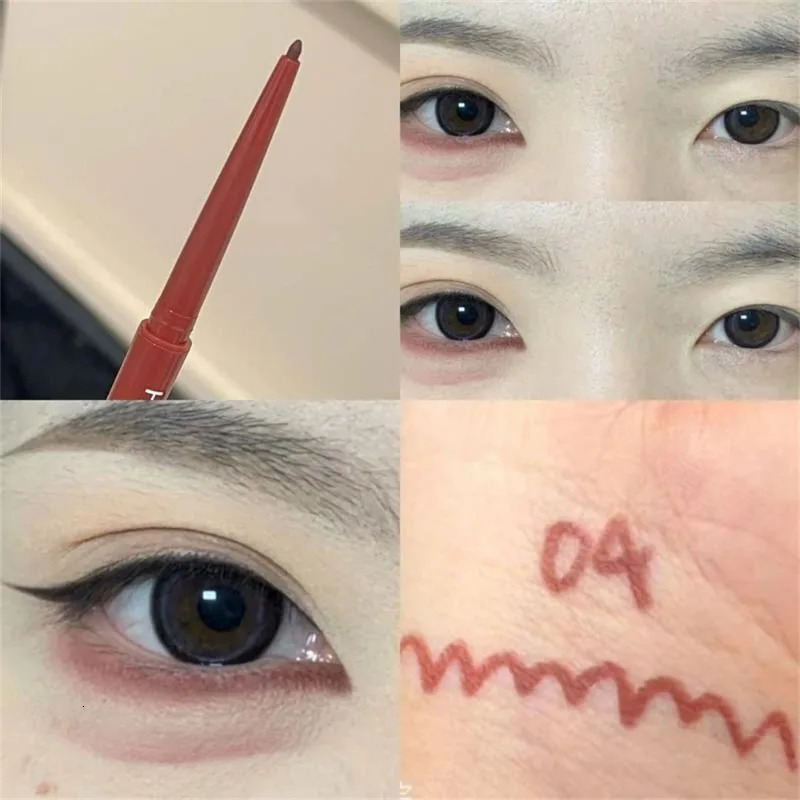12 Colors Eyeliner Pencil Smooth Wine Red Soft High Pigment Eye Liner Pen Waterproof Matte Aegyosal Lying Silkworm Eyes Makeup 260130
