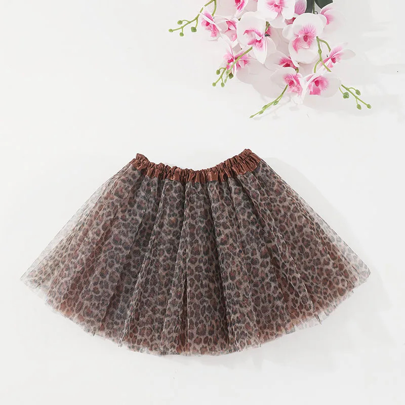 Leopard Tutu Skirt for Baby Girls Toddler Zoo Animal Cosplay Outfits Halloween Costume Kids Birthday Jungle Party Gift 260207