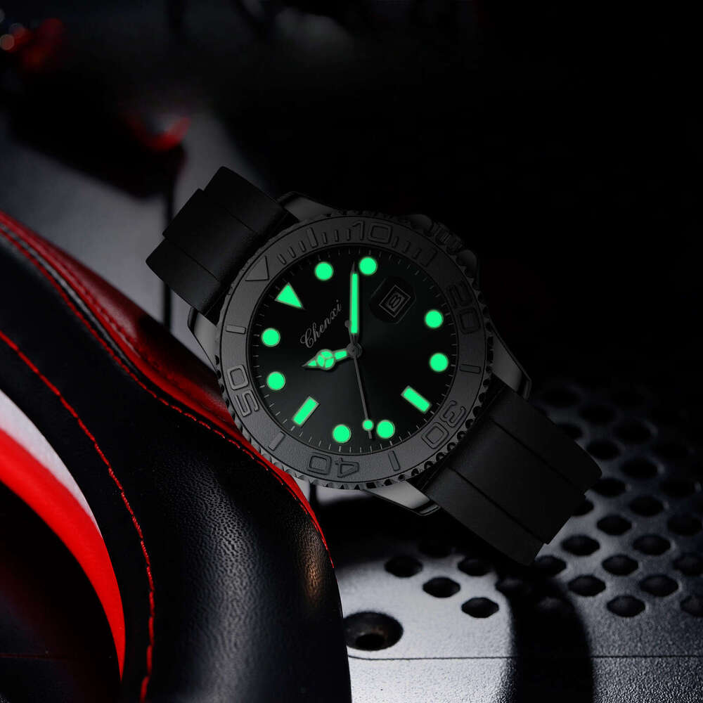 Movement Transparent Silicone Luminous Calendar Fashion Water Ghost Men's Watch High end designer watches quartz watches Luxury Business Watch