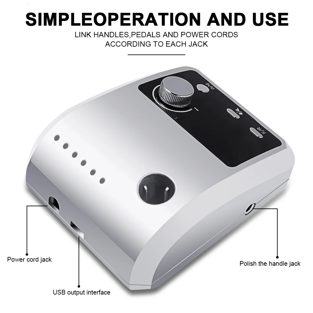 45000 RPM Electric Nail Drill Machine for Nails File HD Display Metal Manicure Pen Professional nail lathe Sander 260124