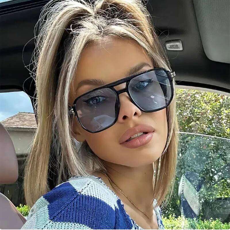 Fashion Square Classic Sunglasses Men Outdoor SunGlasses Women New Large Frame Retro Trend Plastic Luxury Brand Designer Eyewear Y260207