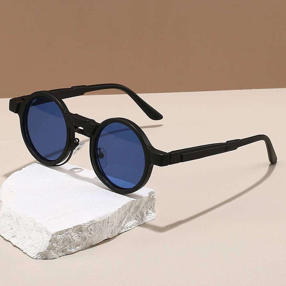 KAMMPT Vintage Round Sunglasses Men Classic Hip-hop Outdoor Shades Women New Retro Trendy Punk Brand Design Casual Sun Glasses Y260207