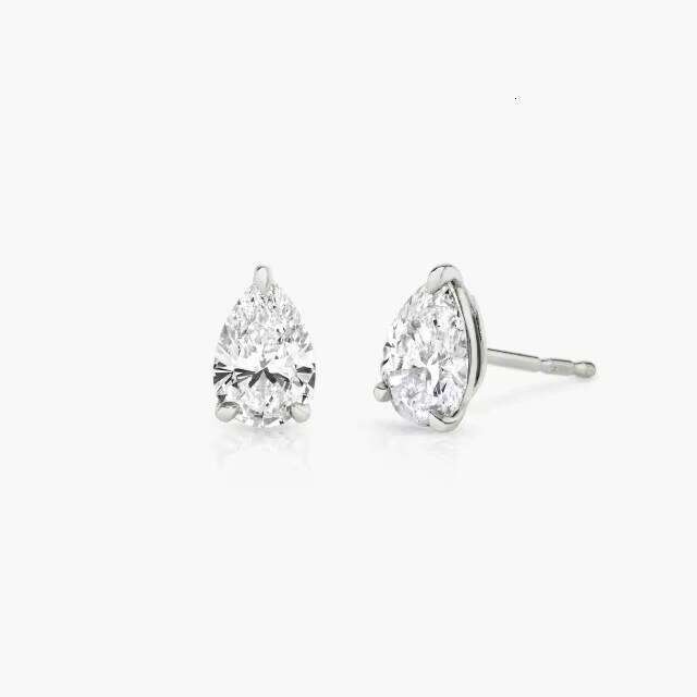 1Ct 2Ct 3Ct 5Ct Synthetic Diamond Earrings Stud S925 Platinum Plating Fine Jewelry