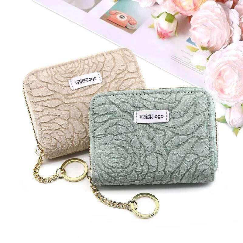 ins Korean Style Flower Money Holder Wallets Ladies Mini Short Change Bag Female Card Coins Purse for Women Y260206