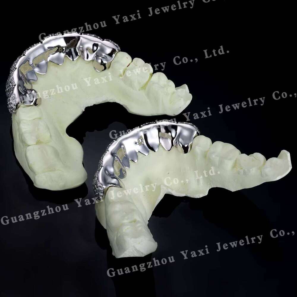 Custom High Quality VVS D Moissanite Diamond Teeth Grillz S925 Silver 10K 14K 18K Solid Gold Brilliant Cut Third Party Certified