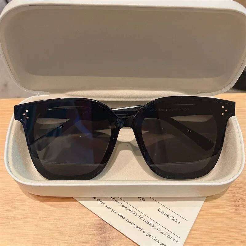 Korean Unisex Fashion for Men Driving Frame Sunglasses Eyewear Y260207