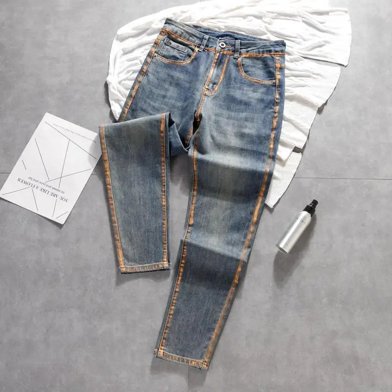 Arrival Harajuku Fashion friend Casual Slim Denim Jeans for Men Spring and Autumn Pencil Pants Male 260122