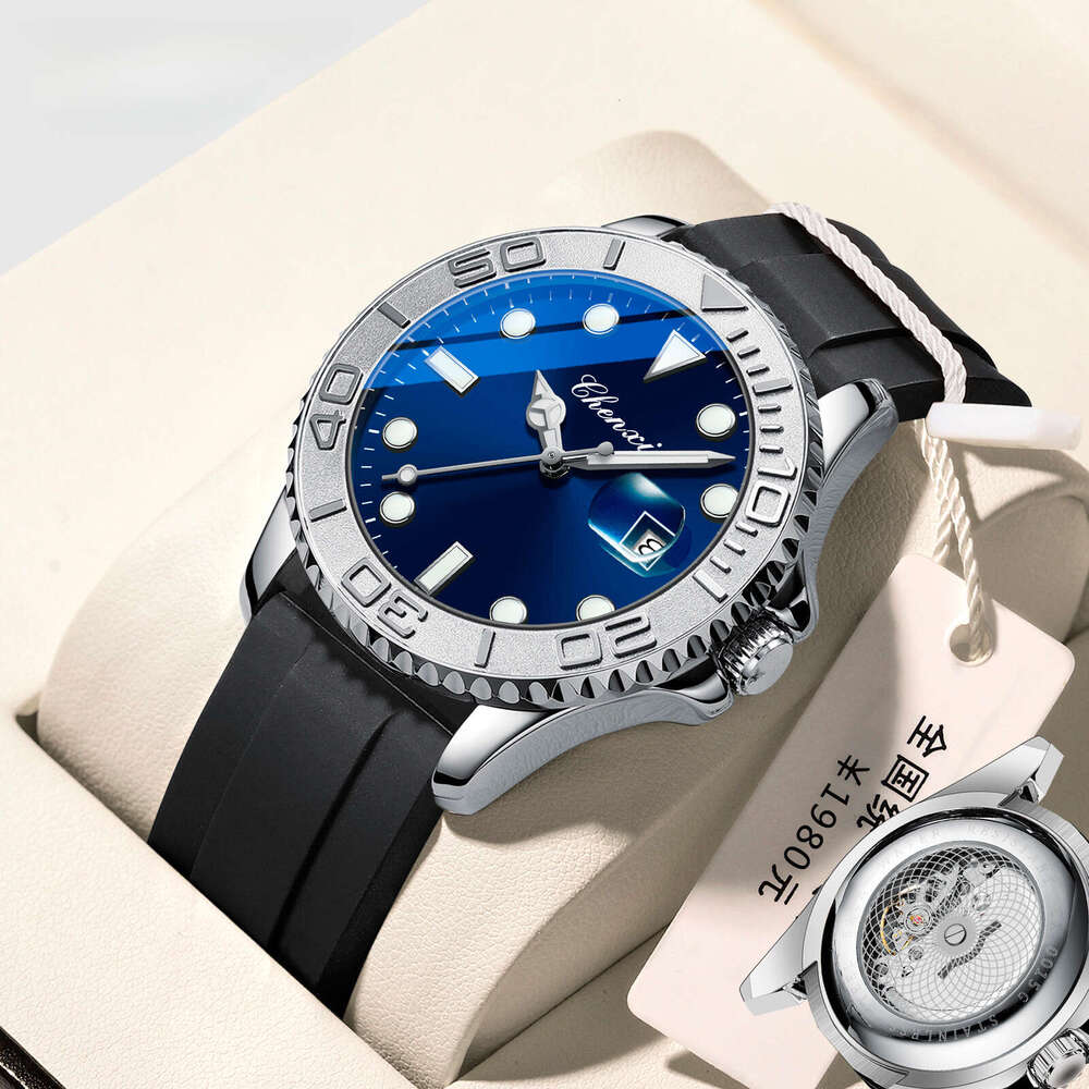 Movement Transparent Silicone Luminous Calendar Fashion Water Ghost Men's Watch High end designer watches quartz watches Luxury Business Watch