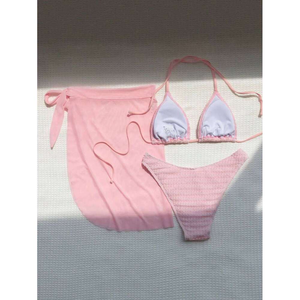 Summer cute camisole neck-hanging bikini youthful beachside surfing female swimmer C260207
