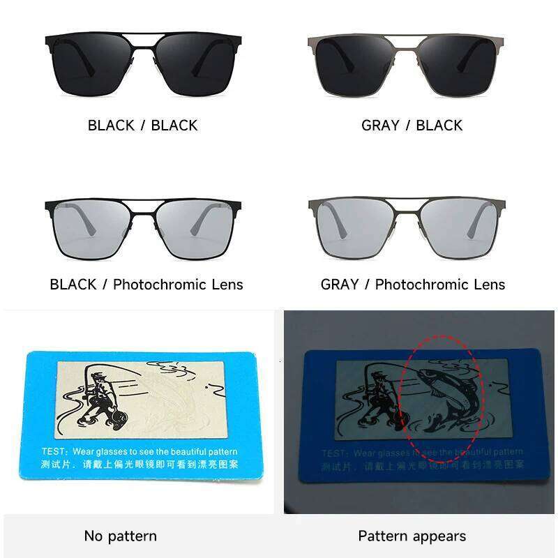 New Photochromic Polarized Sunglasses Man High Quality UV400 Sun Glasses Outdoor Driving Fishing Pilot Eyewear Y260207