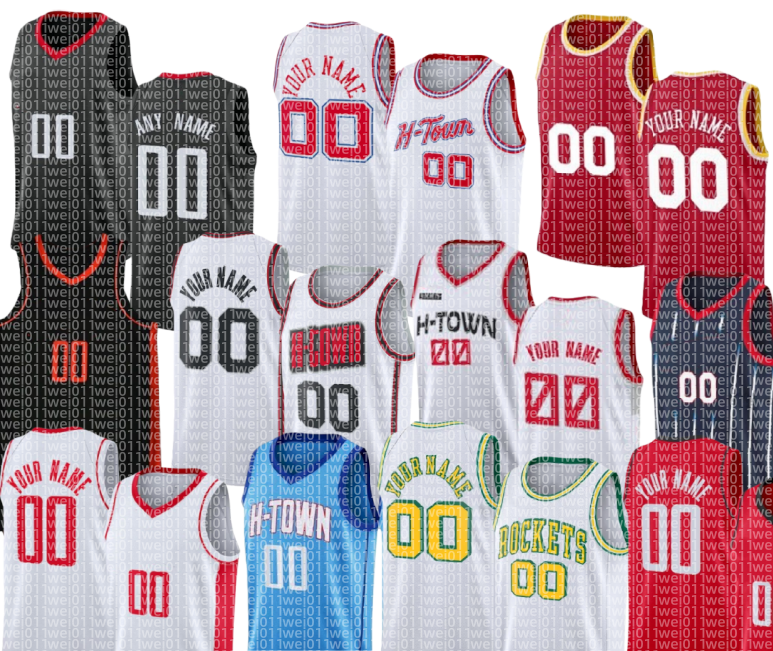 Kevin Durant Alperen Sengun Amen Thompson Fred VanVleet Tari Eason Reed Sheppard Jabari Smith Jr. Steven Adams Clint Capela JD Davison Jae'Sean Tate Basketball Jersey