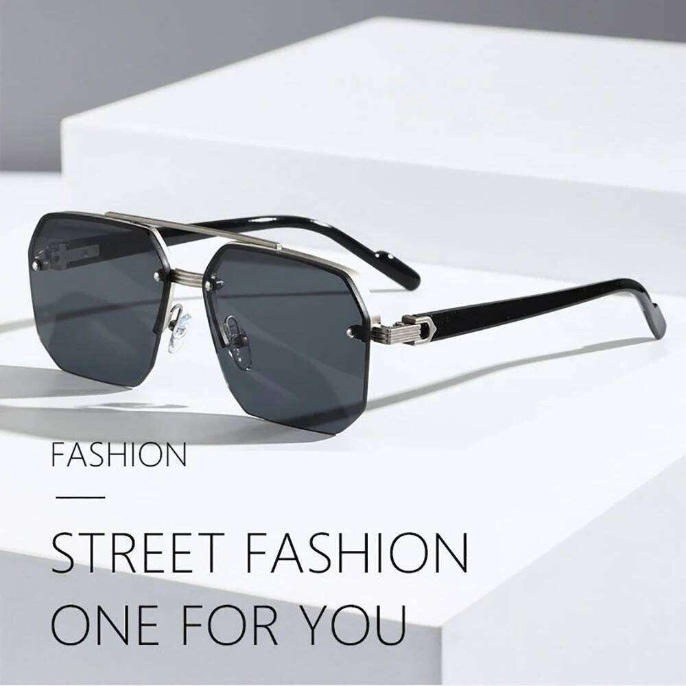 Men's Polarized Sunglasses Aluminum Magnesium Alloy Punk Sunglass Double Beam Square Sun Glasses UV400 Fishing Goggles Y260207