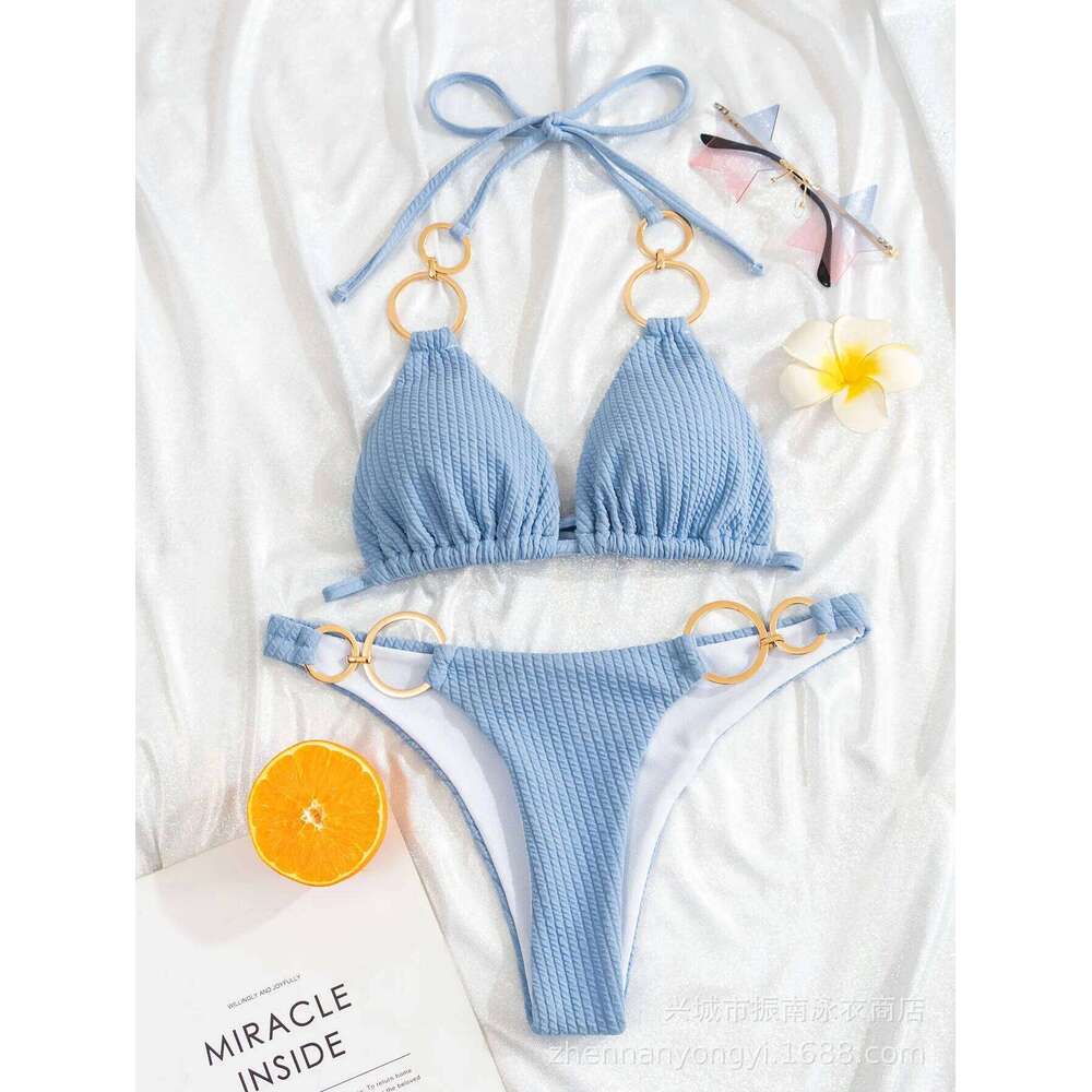 2023 Swimwear Women Sexy Bathing Suit High Waist Biquini Push Up Swimsuit Women's Bikinis Solid Bikini Set 2Pcs B538 C260207
