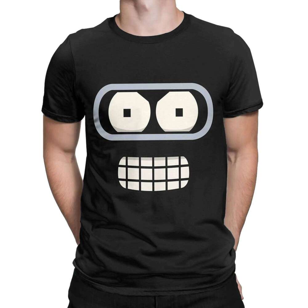 F-Futuramas T Summer Bender Face Cotton T-Shirts For Couple Harajuku Loose Tee Shirt Short Sleeve Aesthetic Tops C260207
