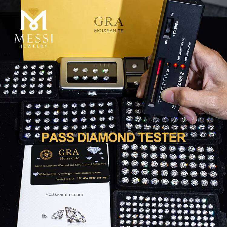 Messi Jewelry GRA Diamond Stone D EF GH Loose Moissanite