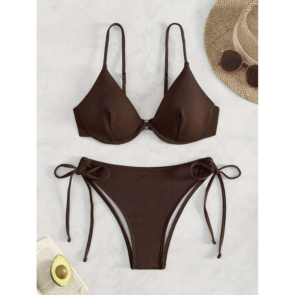 ZTVitality Solid Underwire Sexy Bikini 2025 New Arrival Biquini Padded Push Up Bandage Swimsuit Women Swimwear Summer Beachwear C260207