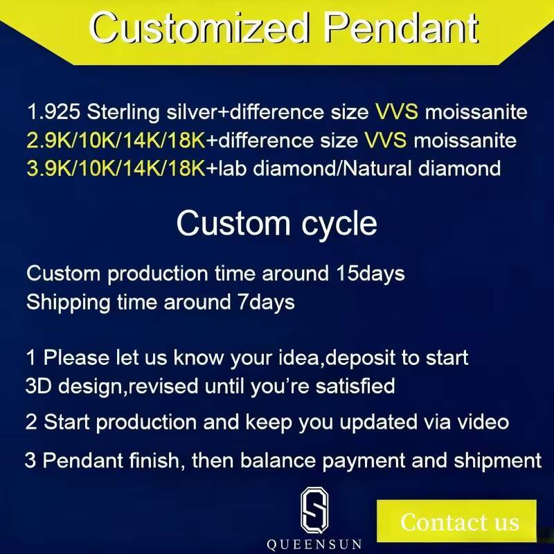 Queensun Custom Fine Rose Yellow Rose Moissanite Teeth Jewelry DEF VVS Iced Grillz 925 Silver Luxury Moissanite Jewelry