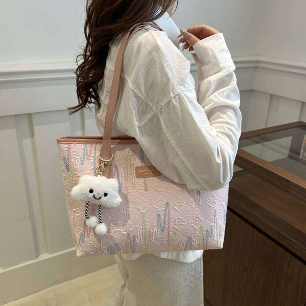 New Commuting Canvas Large Capacity Fashionable Tote Bag Retro Portable Handbags Travel C260207