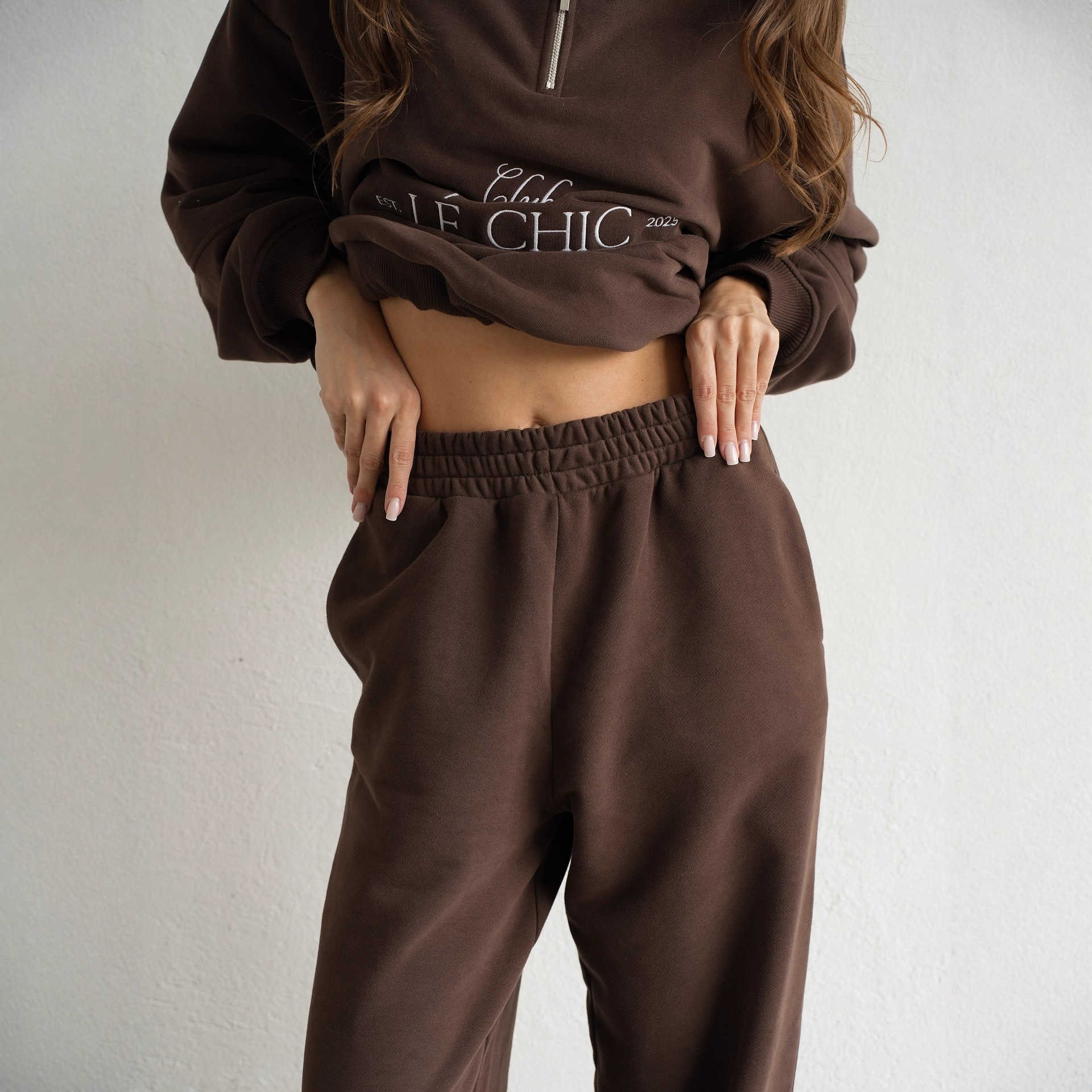 Women's Premium Spring Letter Print Sweatshirt Straight-Leg Pants Two-Piece Set