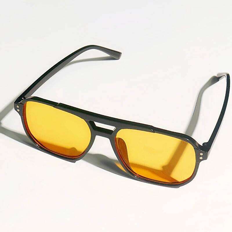 Vintage Women Big Men Square Shades Brand Designer Unisex Sun Glasses Black Lense Male Female Sunglasses UV400 Y260207