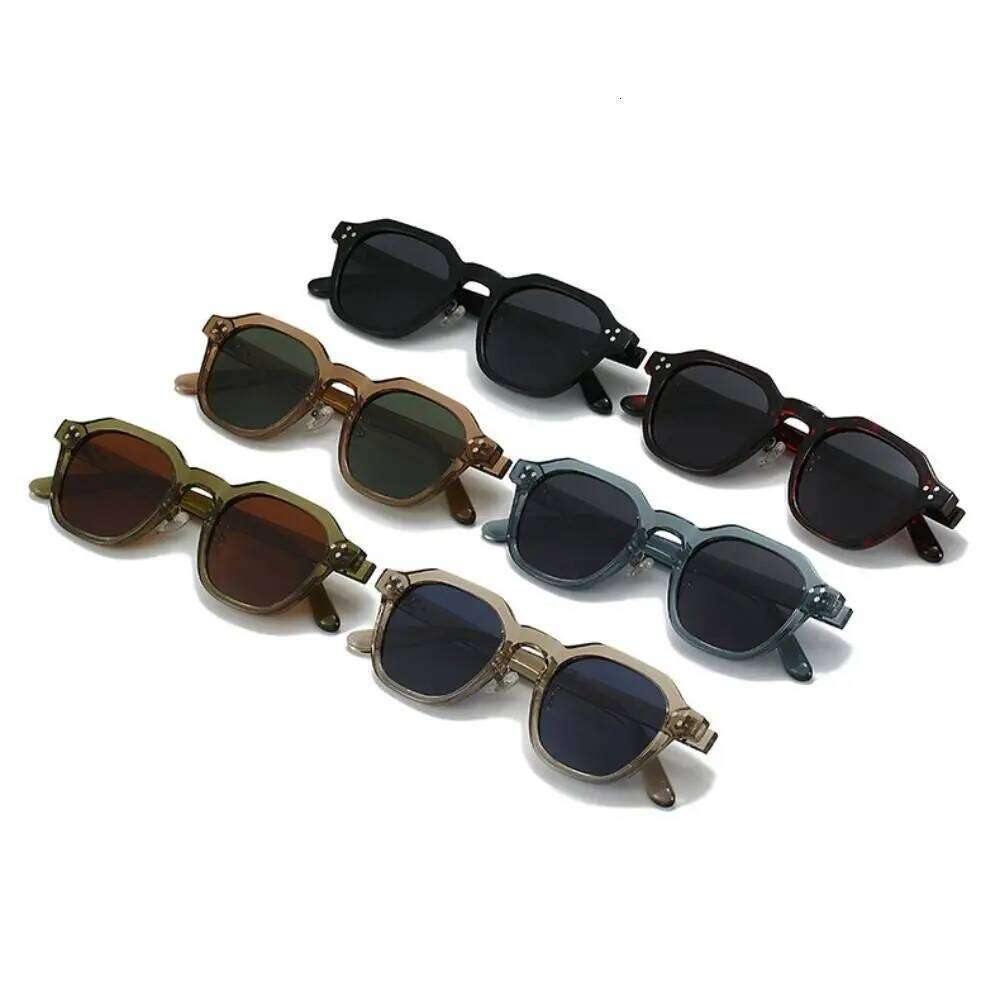 Korean Style Retro Small Frame Polygon Square TR90 Sunglasses Classic Fashion Sun Glasses Daily Wear Y260207