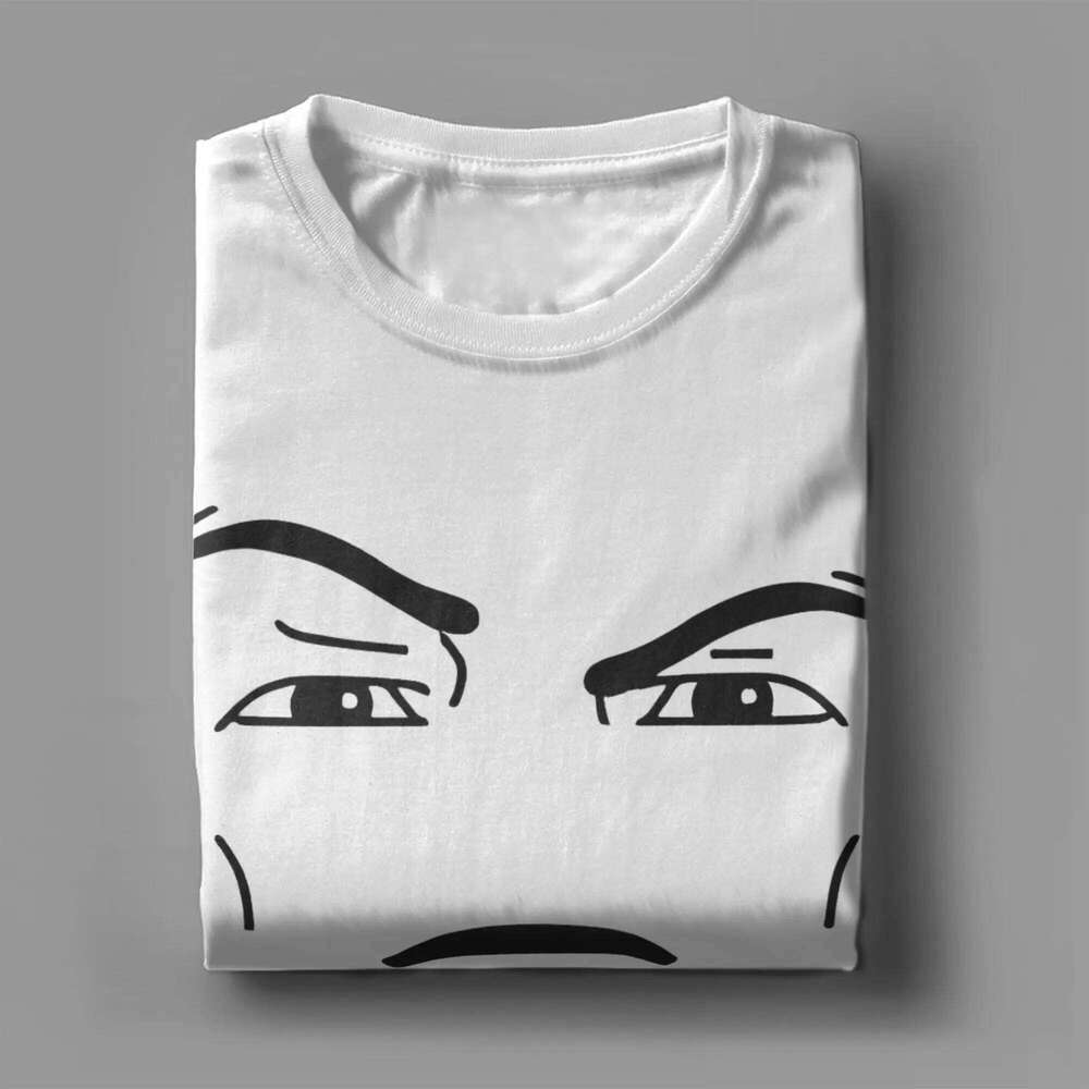 Funny Anime Robot Face T-Shirts for Men Women Round Neck Cotton T Shirts Short Sleeve Tee Shirt Plus Size Tops C260207