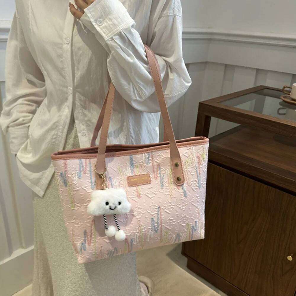 New Commuting Canvas Large Capacity Fashionable Tote Bag Retro Portable Handbags Travel C260207