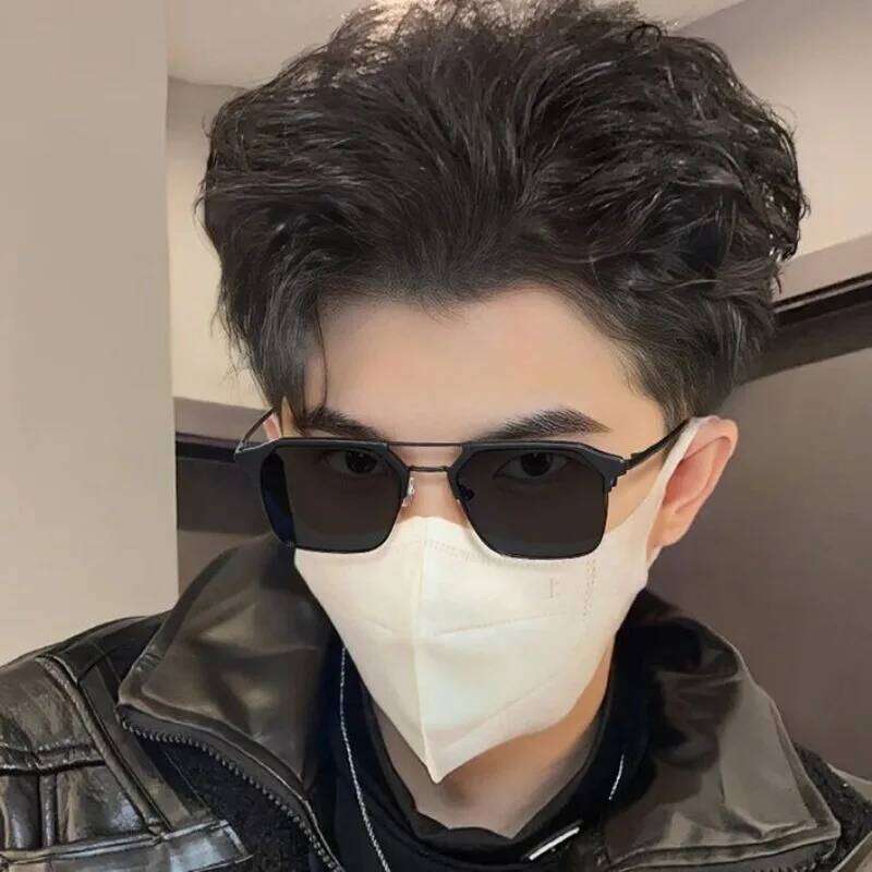 Men'S Stylish Geometric sunglasses Perfect for Street Style & Everyday Use Y260207