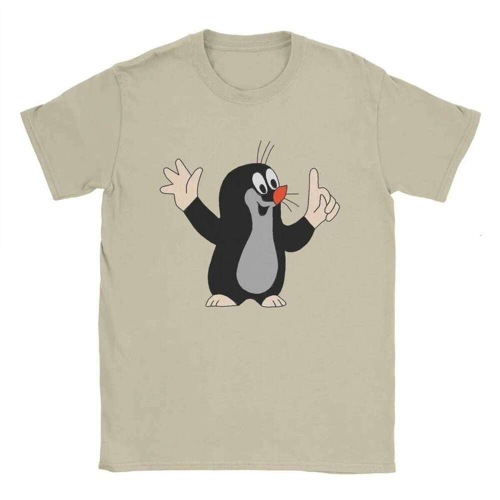 Mole Krtek Little Maulwurf Cute Cartoon T Shirt for Men Pure Cotton Hipster T-Shirts Round Collar Tees Short Sleeve Tops Printed C260207