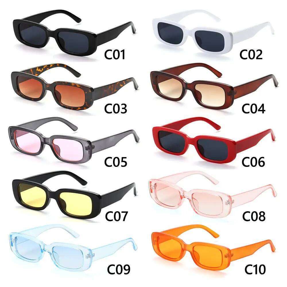 Travel Square Frame Small Rectangle Sun Glasses Women Sunglasses Eyeglasses Eyewear Y260207