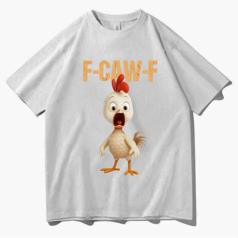 Caw F Beach Awesome Women Humor Cozy T Shirt Chicken Hip Hop Aesthetic Casual Oversized Sale Tops Streetwear C260207