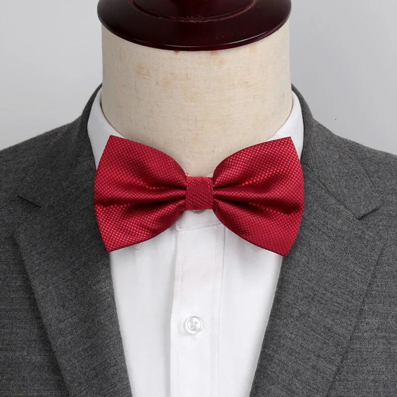 Men Bowtie Set 3pcs Plaids Classic Fashion Wedding Party Formal Cufflinks Bow Tie Handkerchief Cuff Links Lots Three Piece Set 260130