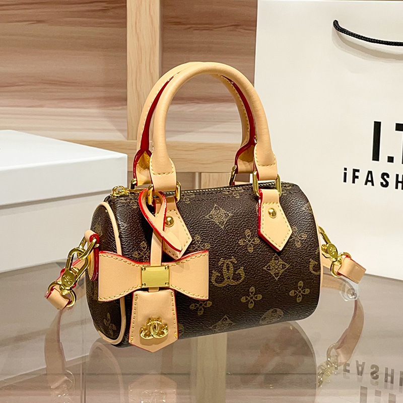 Printed Single-Shoulder Bag Bowling Bag 2026 New Style Armpit Retro Versatile Fashion Handbag Small Women's Bag
