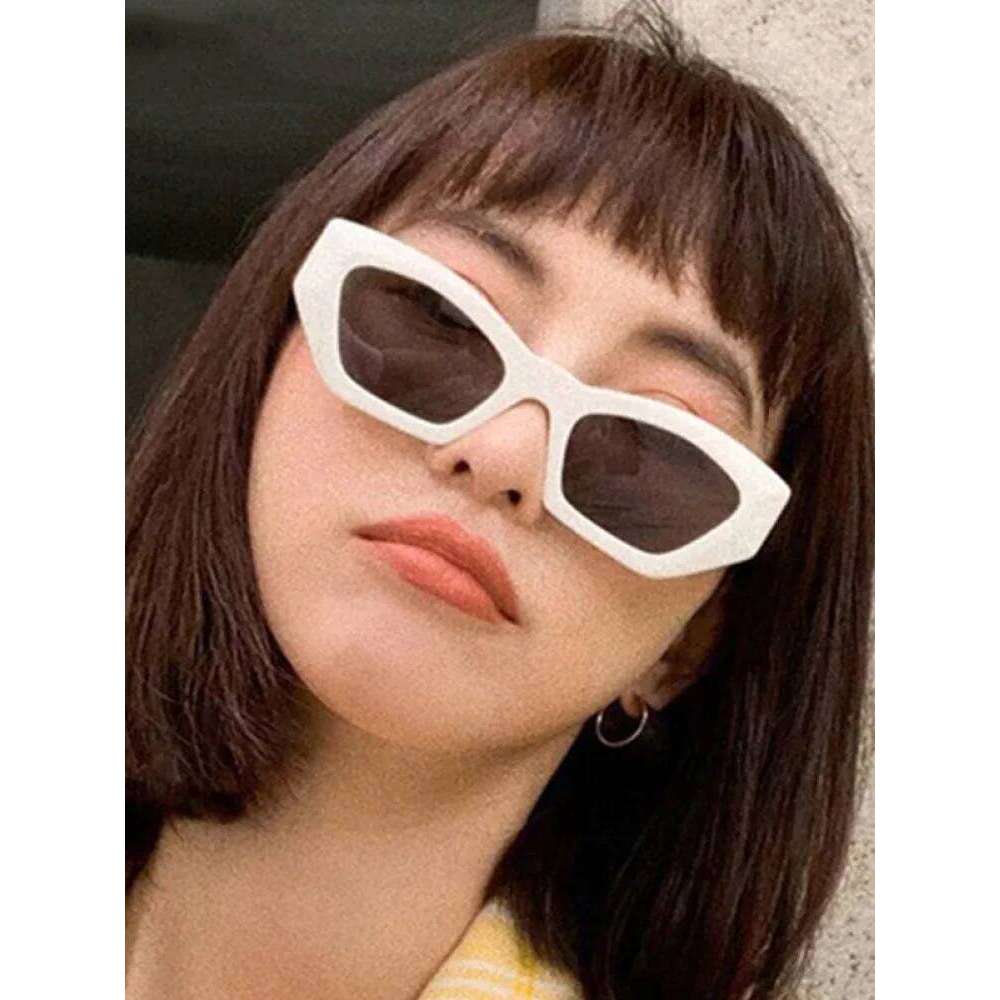 New Retro Cateye Sunglasses For Women Men Luxury Designer Small Texture Frame Cat Eye Glasses Fashion Vintage Eyewear Y260207