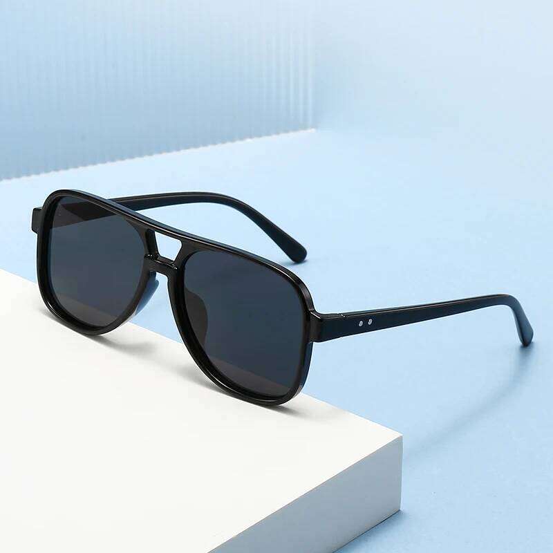 1/4pcs Double Bridge Vintage Sunglasses Retro Classic Square UV Protection Driving Brand Big Shades Women Eyewear Y260207