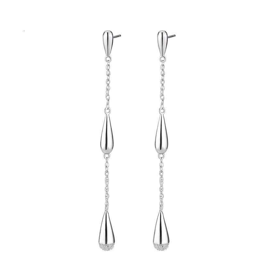 Most Popular New Trendy Jewelry CE Certified 925 Silver Teardrop 3.4Ct Vvs1 D Color Moissanite Dangle Drop Fine Earrings