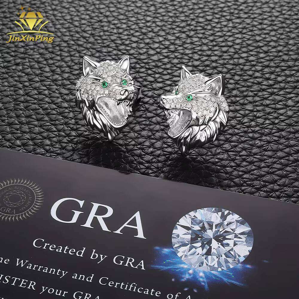 2026 Collection Hiphop Style VVS D-Color Brilliant Cut Moissanite Charm Earrings-Silver/Gold Plated Third Party Certified Unisex
