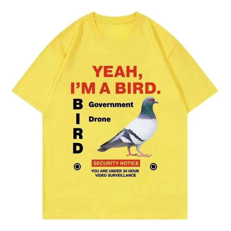 Government Funny Pigeon Crewneck Graphic T Shirts Fashion Trend Short Sleeve T-shirts Women Clothing T-shirt C260207