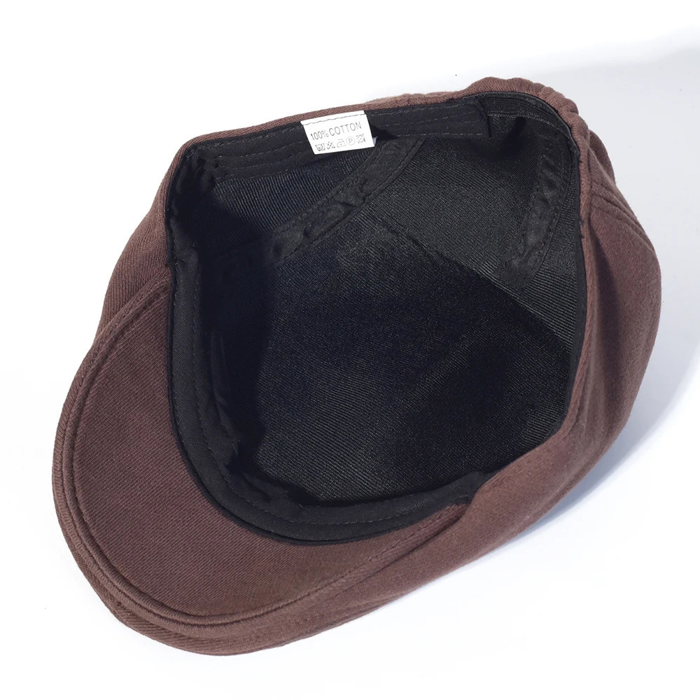 Cotton sboy Caps Men Women Hat Soft Casual Beret Solid Unisex Retro Hat Driver Flat Cap The waiter Cap 260205
