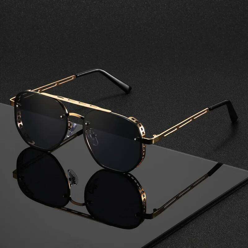 Classic Men Fashionable Double Beam Metal Sunglasses High End Simple And Versatile Sun Glasses Fashion Women's Eyewear Y260207